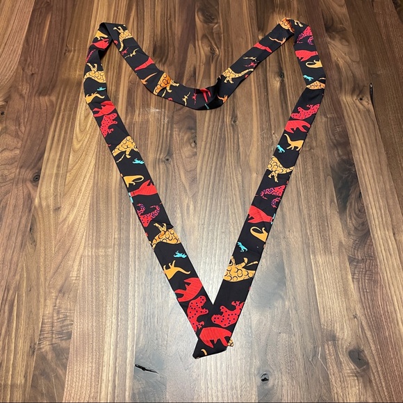 Jla veux !!! Plus All Over Dinosaur Print Belted A-line Dress Size 0X - Picture 10 of 11